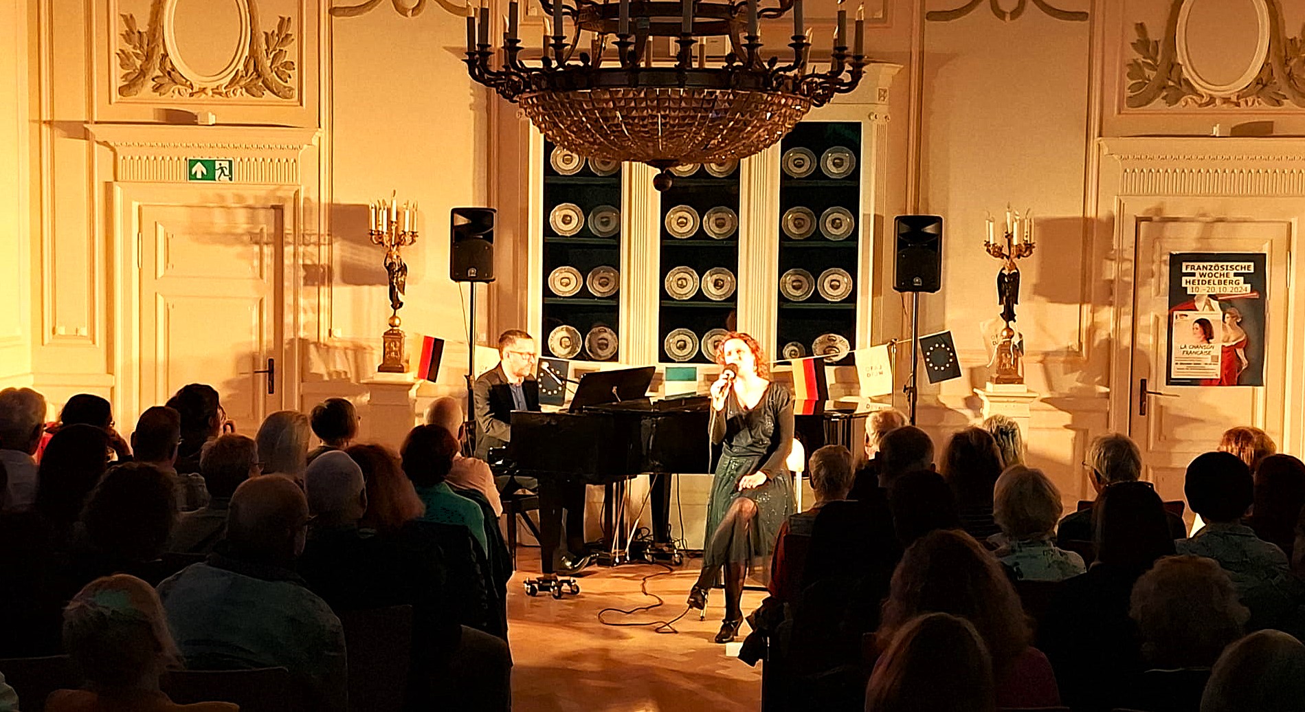 Anabelle Hund et Alexander Pfeiffer ont présenté des « Chansons à texte » dans le cadre de la Semaine française de Heidelberg
